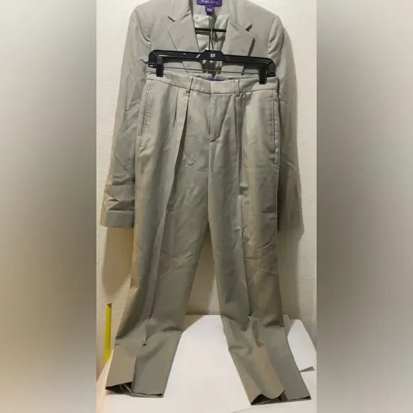 Ralph Lauren Purple Label suits Gray 100% Merino Wool Blazer 6/ pants 4 USA - Picture 3 of 13